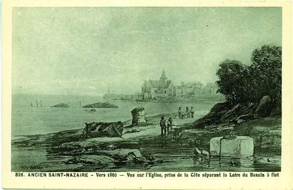 Vue de l' "Ancien Saint-Nazaire vers 1860"
